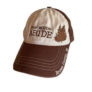 The Woods Abide Brown Adjustable SnapBack Hat Brown County, Indiana